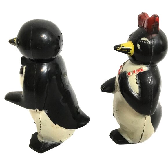 VTG Willie & Millie Penguin Salt Pepper Shakers F&F Works Ohio MCM 3" Cool - Picture 4 of 10